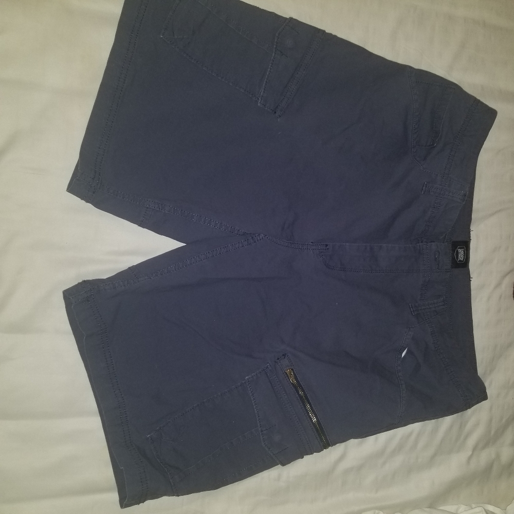 Navy cargo shorts for men